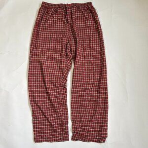 Vintage Victoria's Secret Country Red Plaid Cotton Pajama Pants sz L cottagecore